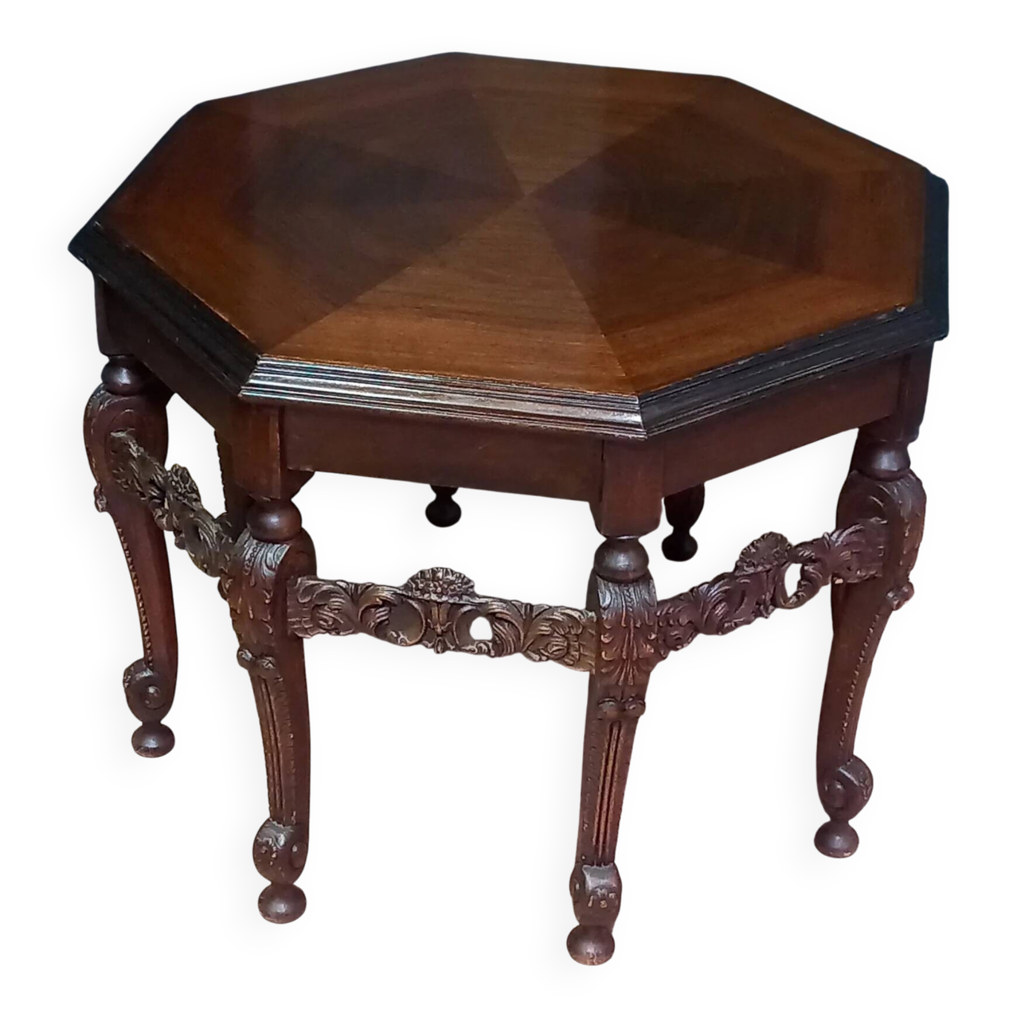 Table centrale octogonale indienne du 19ème siècle