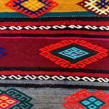 Old Turkish narrow Kilim Runner 250x44 cm shabby chic, vintage kelim