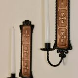 Pair Of Mid Century Swedish Copper Sconces