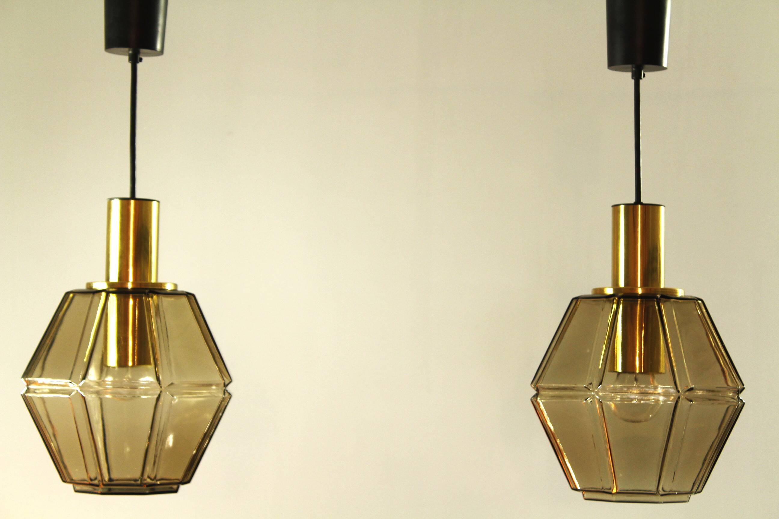 Pair of Lamps by Glashütte Limburg, Germany 1970s