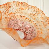 Speckled toothed glass lampshade