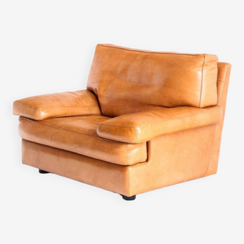 Fauteuil vintage en cuir édité par Roche Bobois - France, années 80