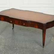 Heirloom Vintage Brown Leather Coffee Table by Weiman