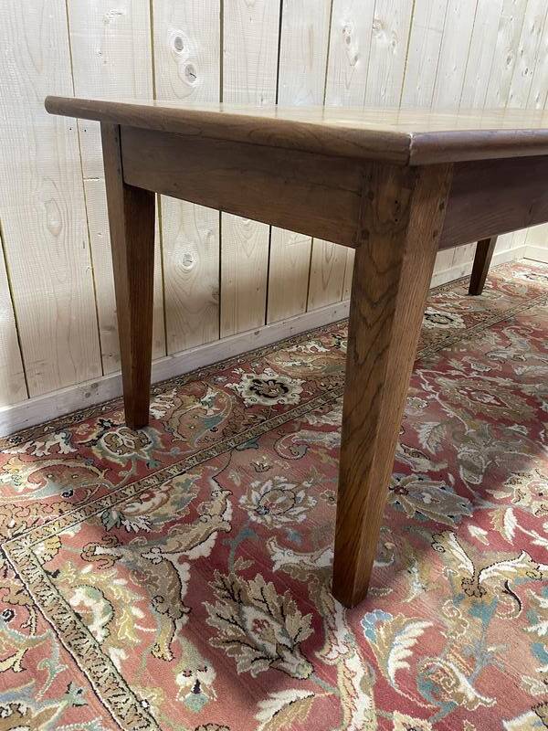 Table de ferme en chêne parqueté