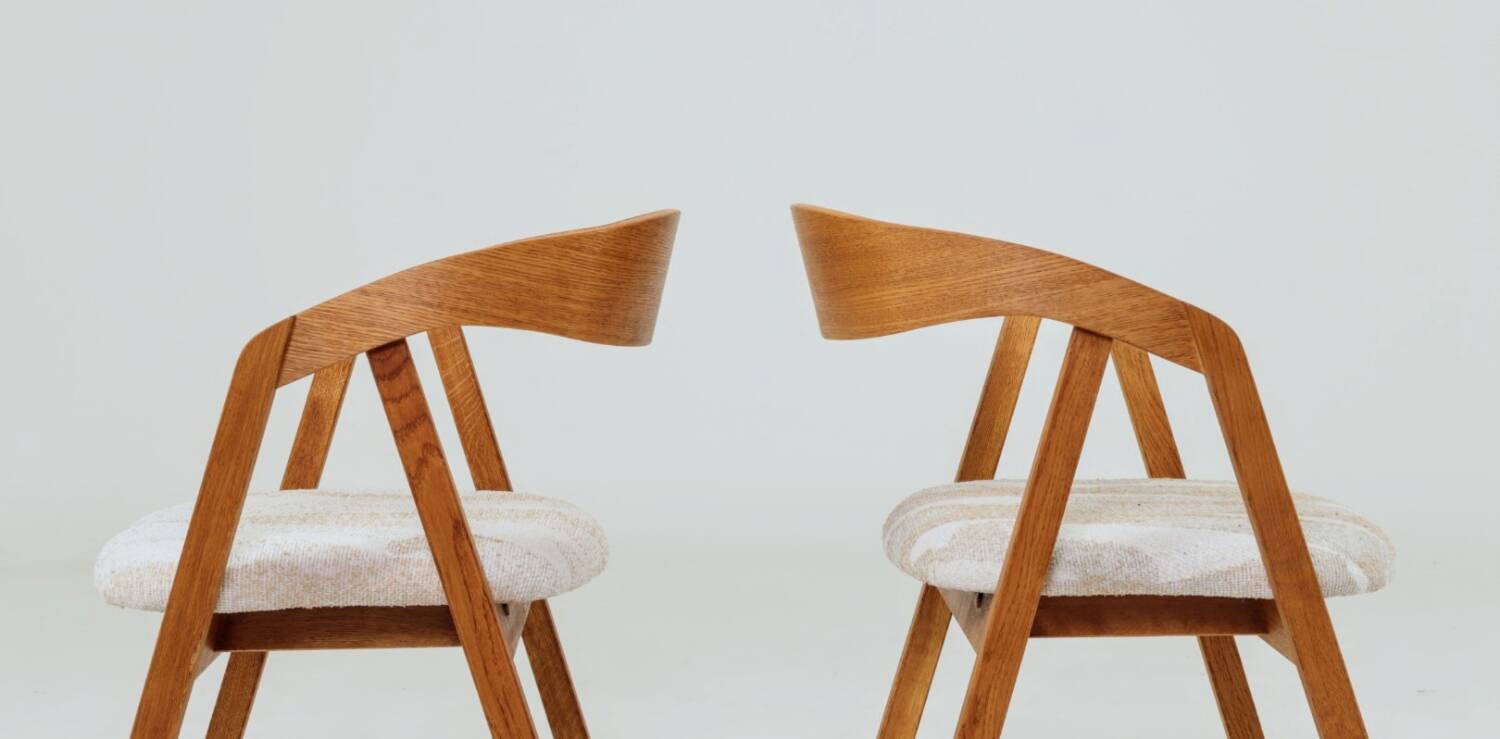 Office chair desk armchair oak wood safari beige