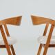 Office chair desk armchair oak wood safari beige 