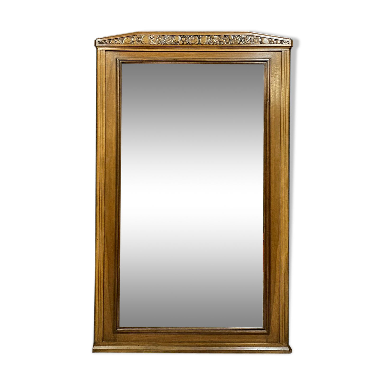 Mirror art Deco era in walnut patina blonde patina