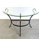 Hollywood regency brass swan console, 1980s