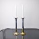 Pair of brutalist candlesticks by david marshall, 1980, spain
