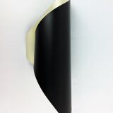 Black coiled metal spiral sconce 1960