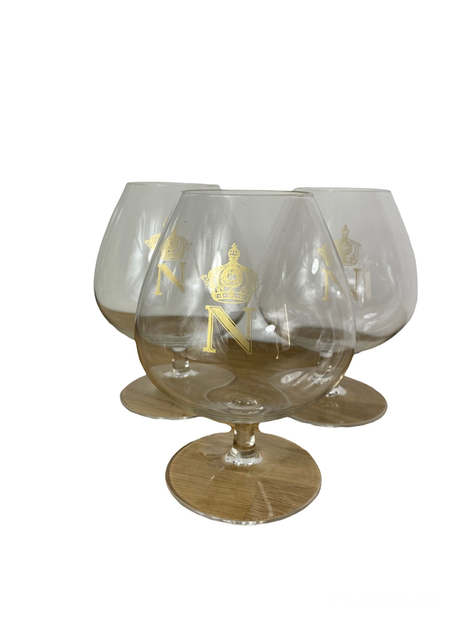 Set of 3 Napoleon crystal glasses