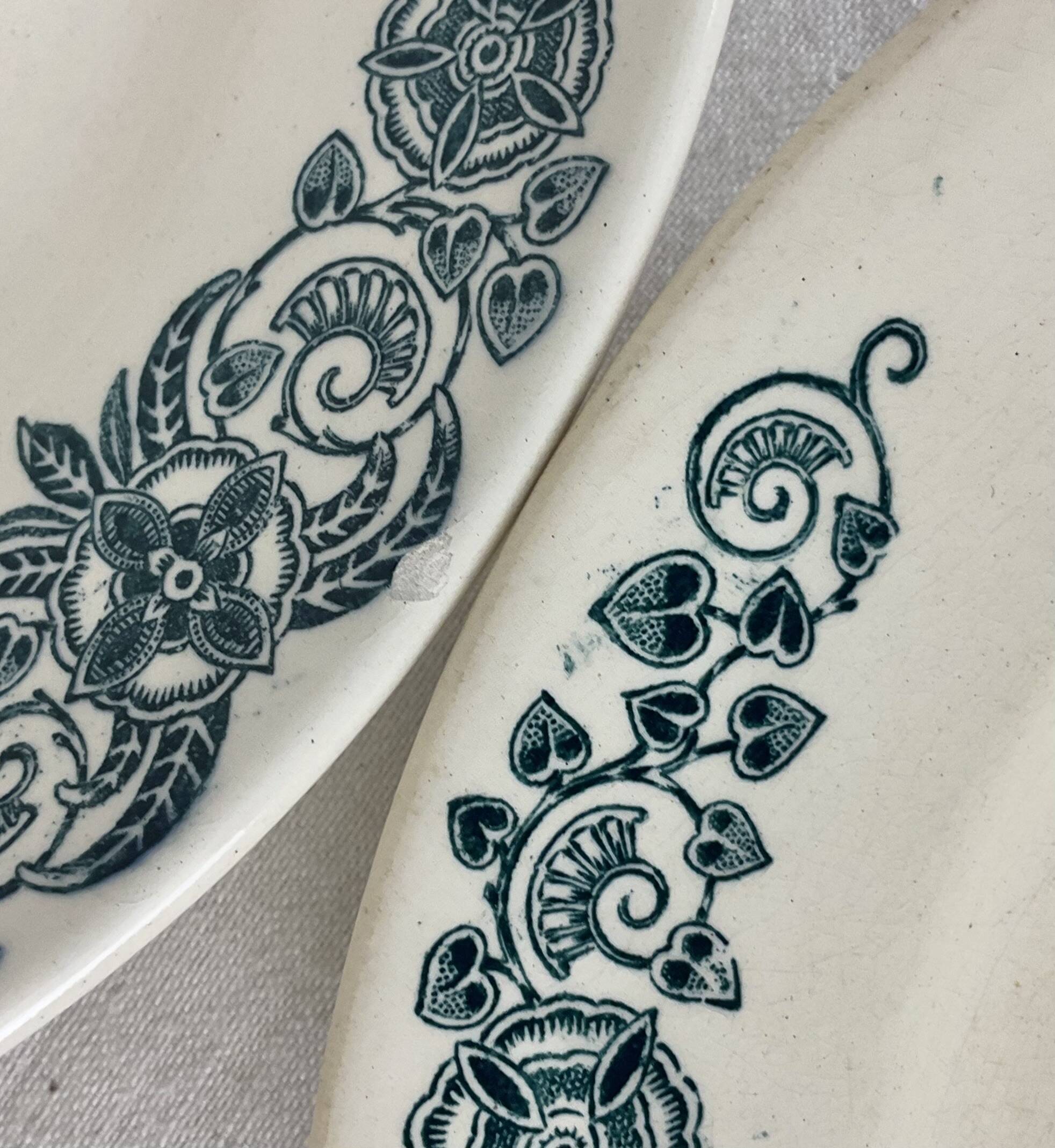 Longchamp Terre De Fer Alesia - 6 flat plates in antique earthenware