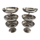 Set of 6 silver ice glasses