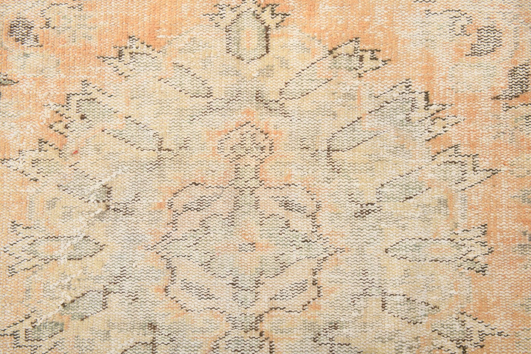 Hand Woven Peach Color Turkish Vintage Rug, 179x288 Cm