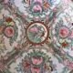 Vintage Porcelain Plate "Famille Rose" Hong Kong tin metal