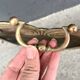 Antique brass fireplace screen from the 1920s, 4-panel fireplace screen