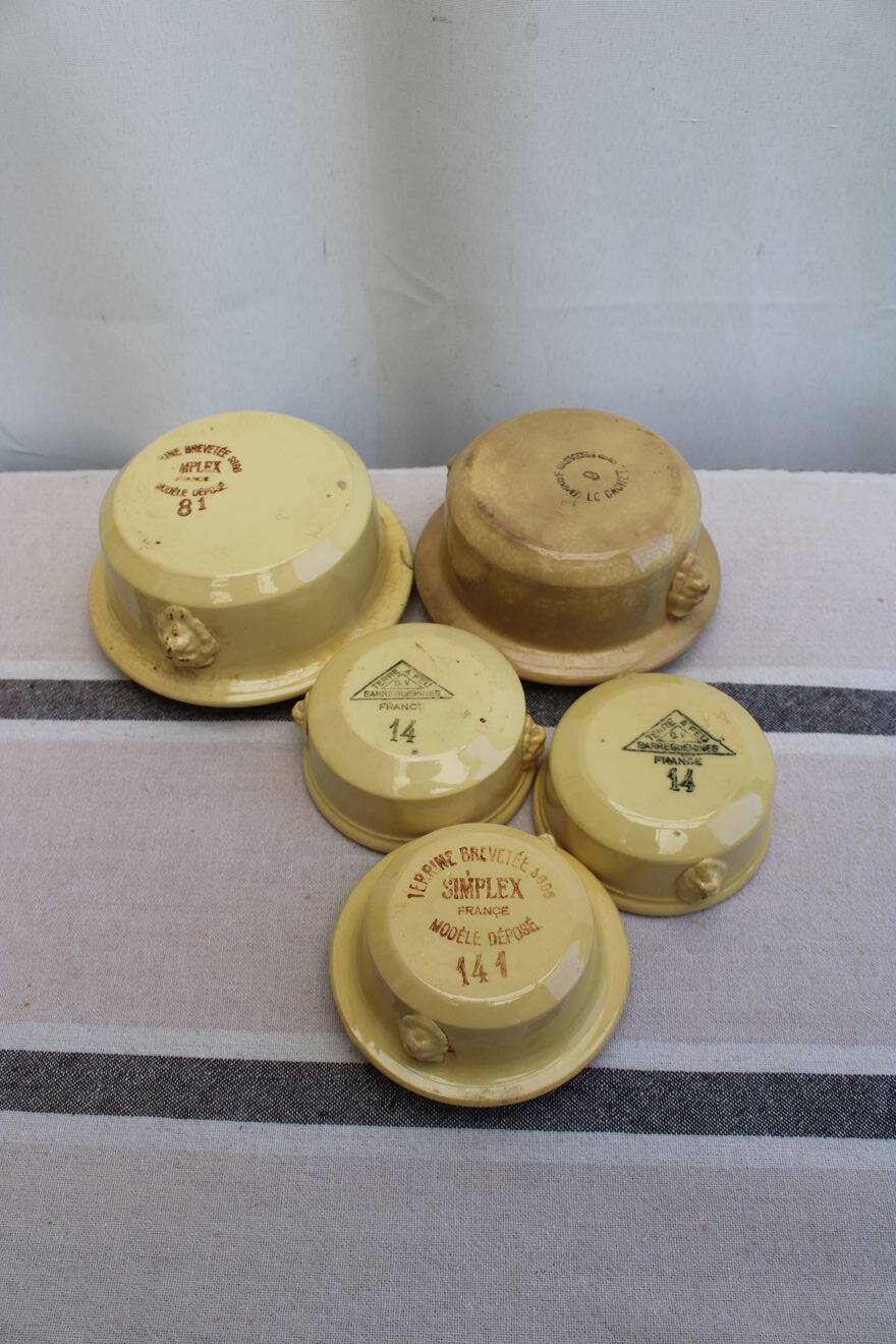 Lot de 5 terrines en céramique