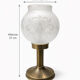 Art Deco votive candle holder in brass and frosted glass, 1920.