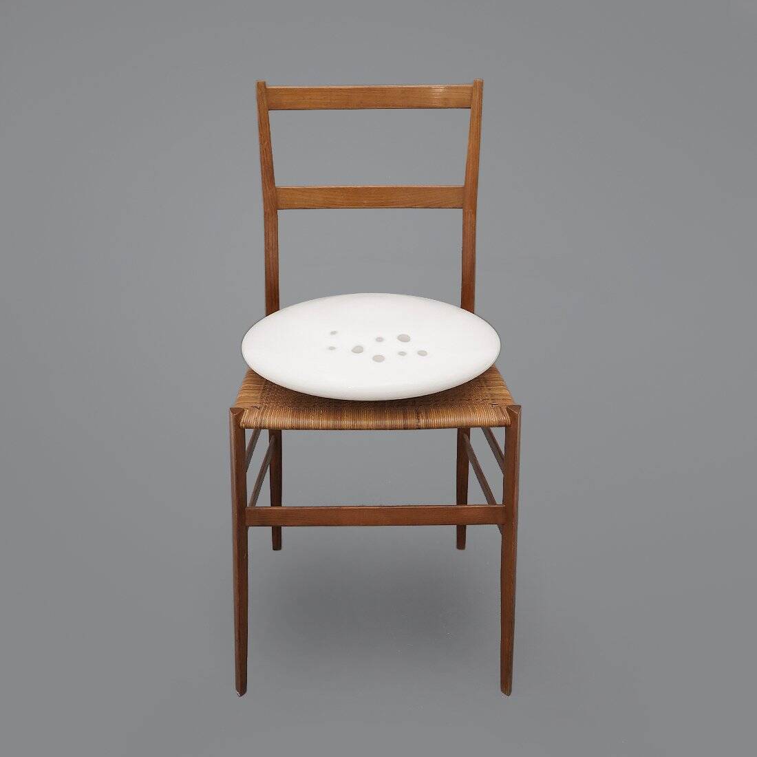 White Murano Glass Ceiling Light, 1970s