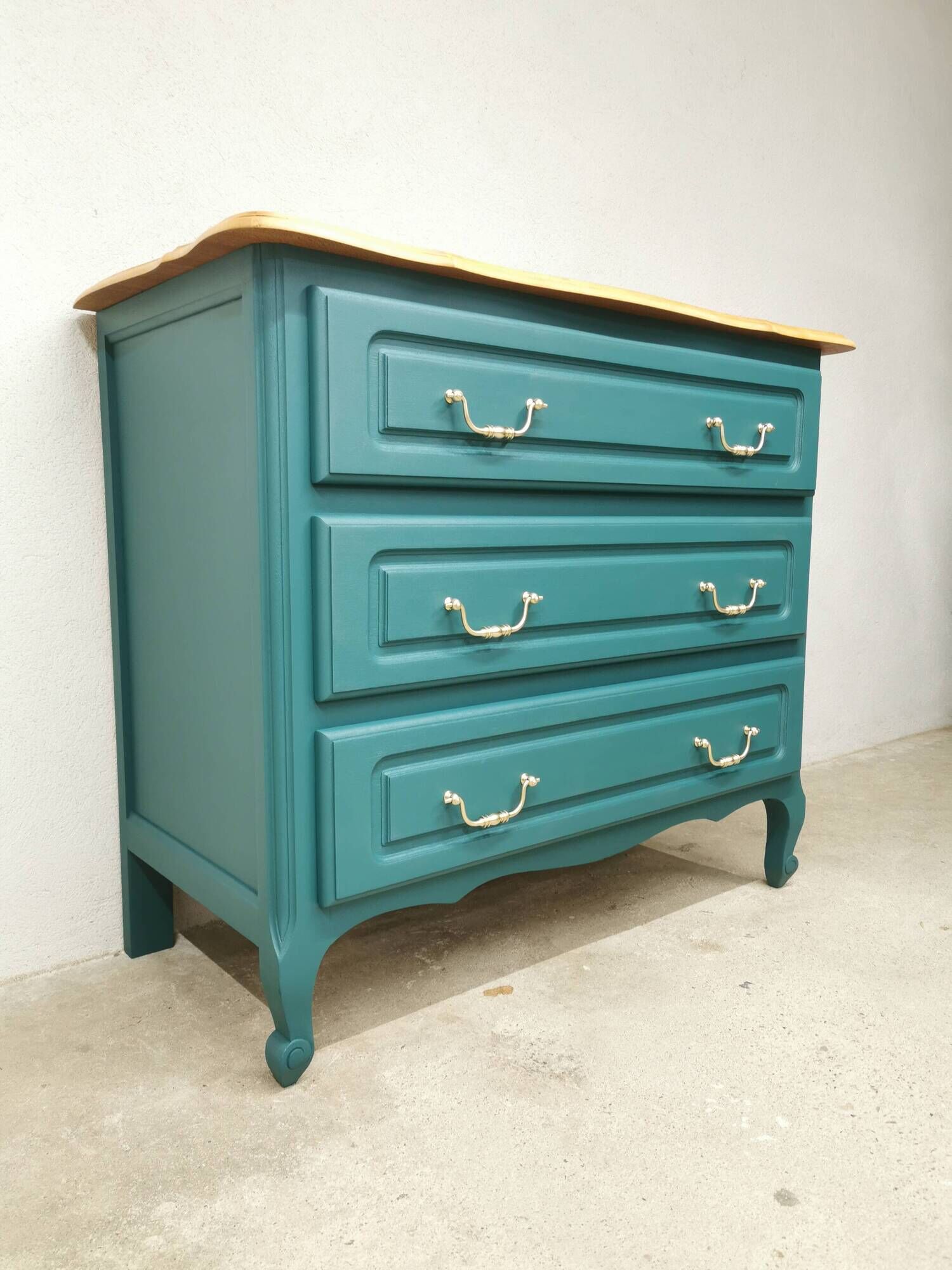Vintage cherry wood commode refurbished