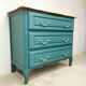 Vintage cherry wood commode refurbished