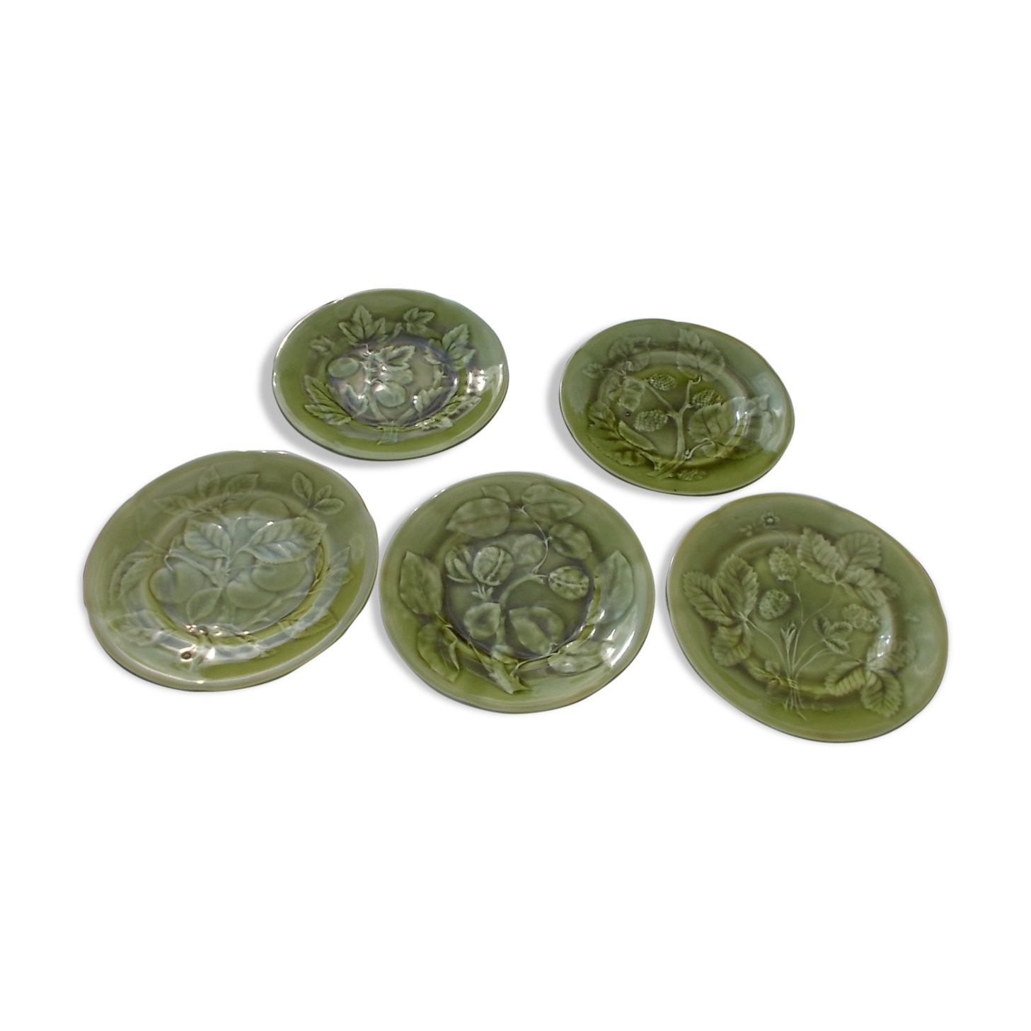 set of 5 plates slurry Choisy Le Roi HB & Cie