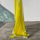 Soliflore en verre jaune Murano 1960