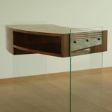 Bureau en verre français des années 1950