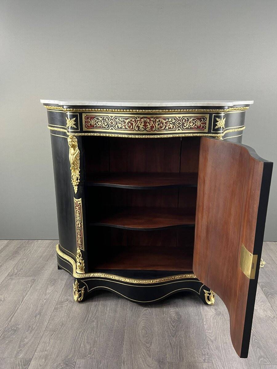 Pair of Boulle Marquetry Furniture Cabinets, Napoleon III Period