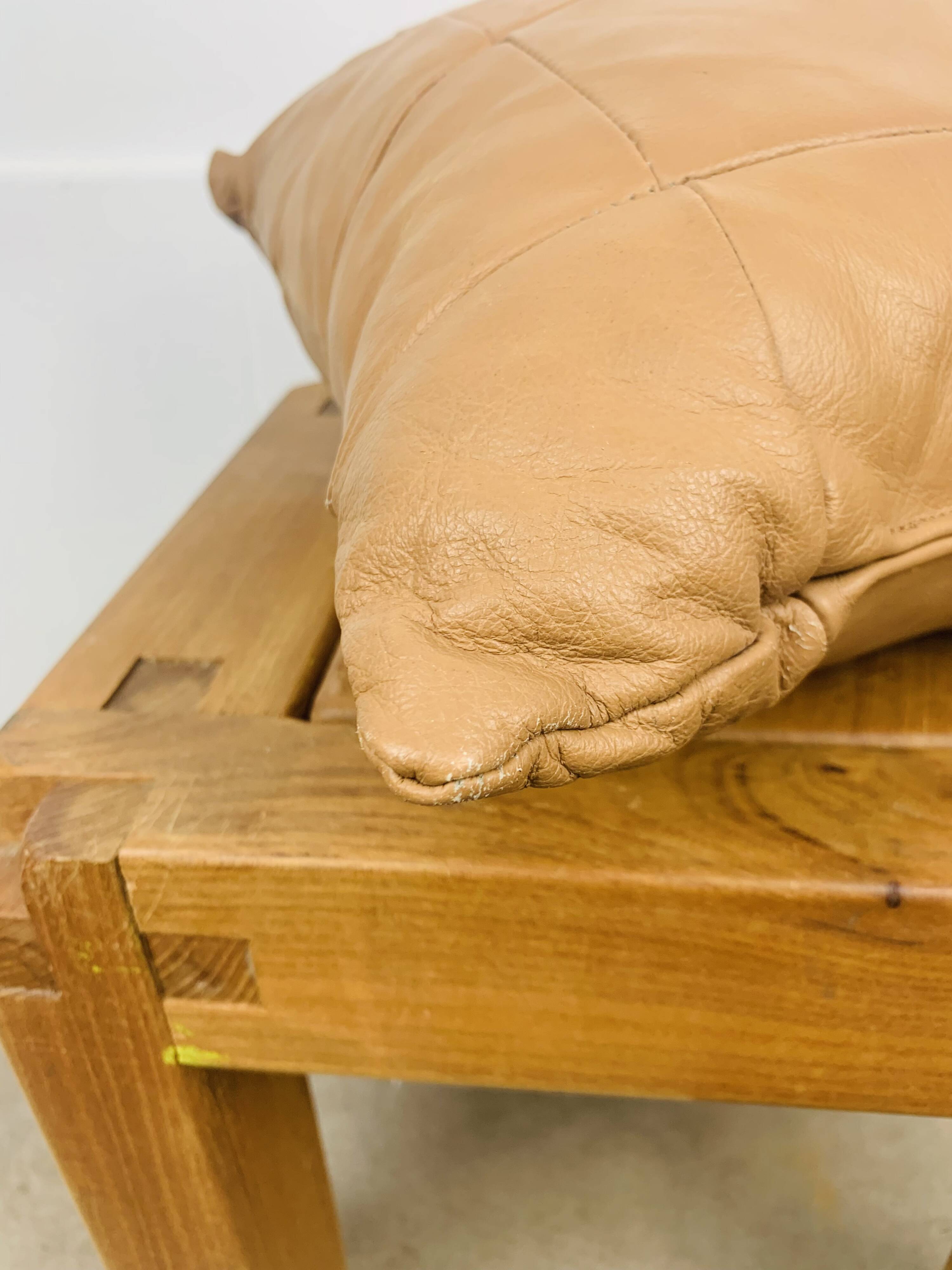 Vintage patchwork leather cushion