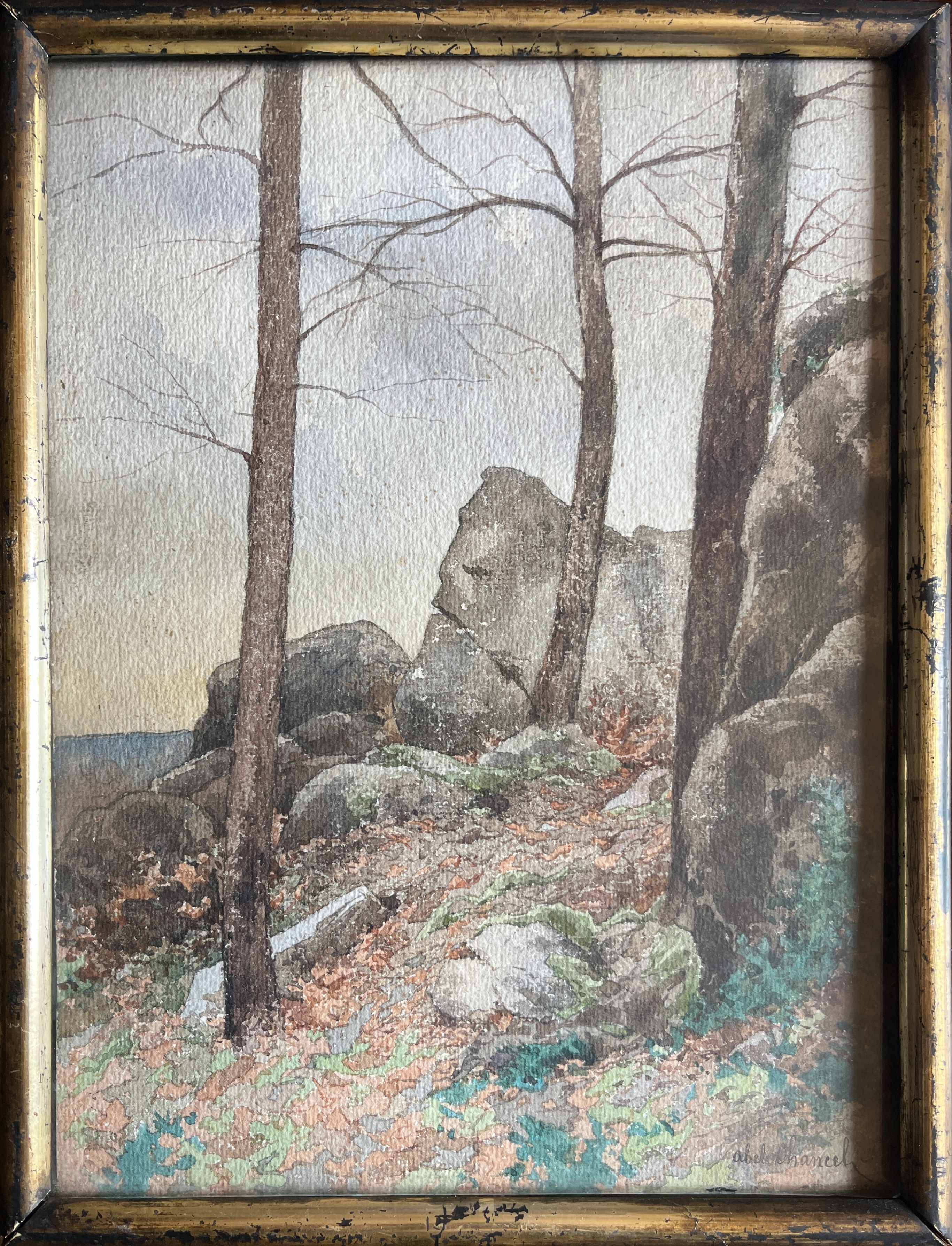 Table 2x Watercolours by Abel Chancel (1847-1917) School of Fontainebleau