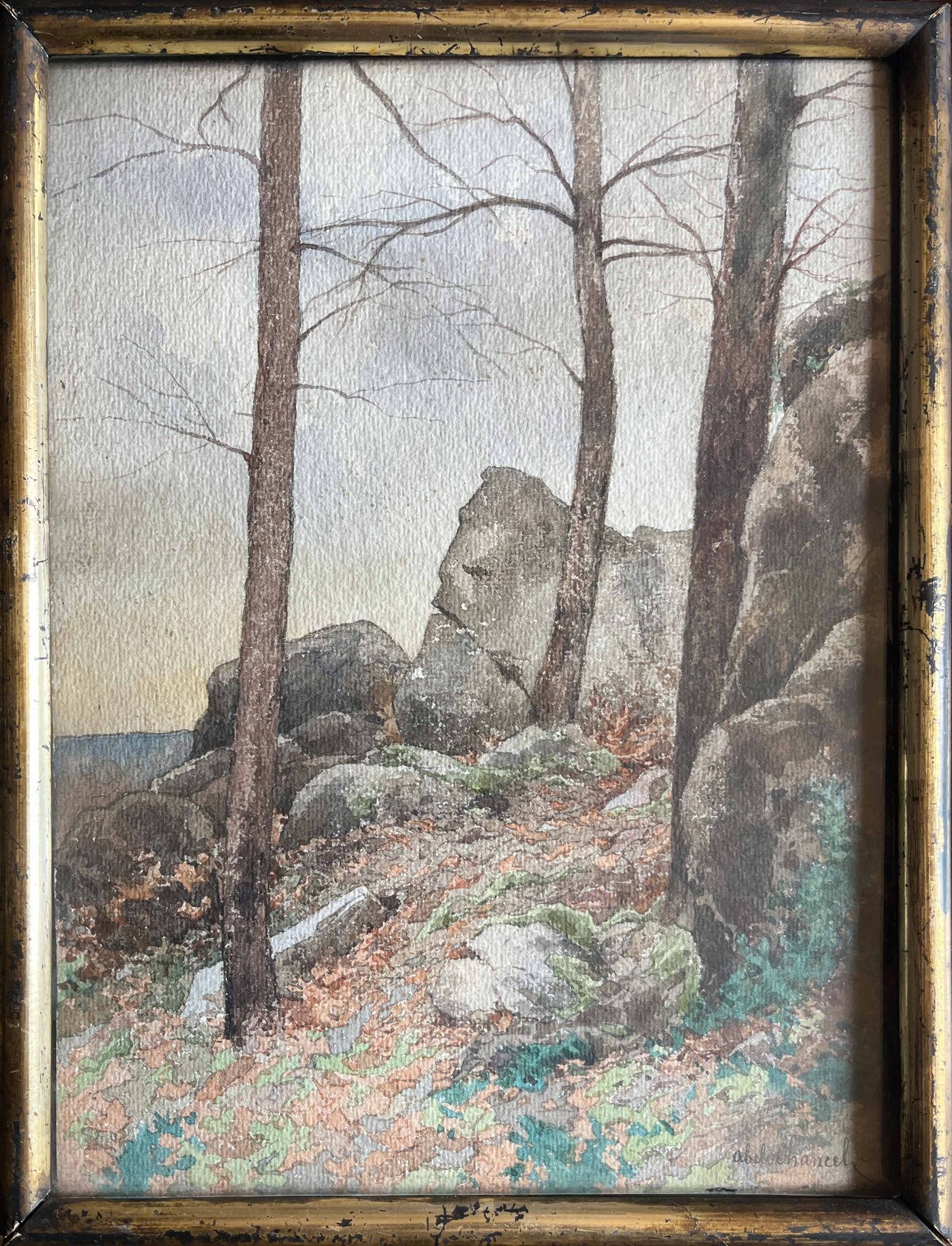 Table 2x Watercolours by Abel Chancel (1847-1917) School of Fontainebleau