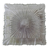 Vintage ceiling light in molded pressed glass.