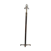 Mid-Century Brass and Wood Floor Lamp