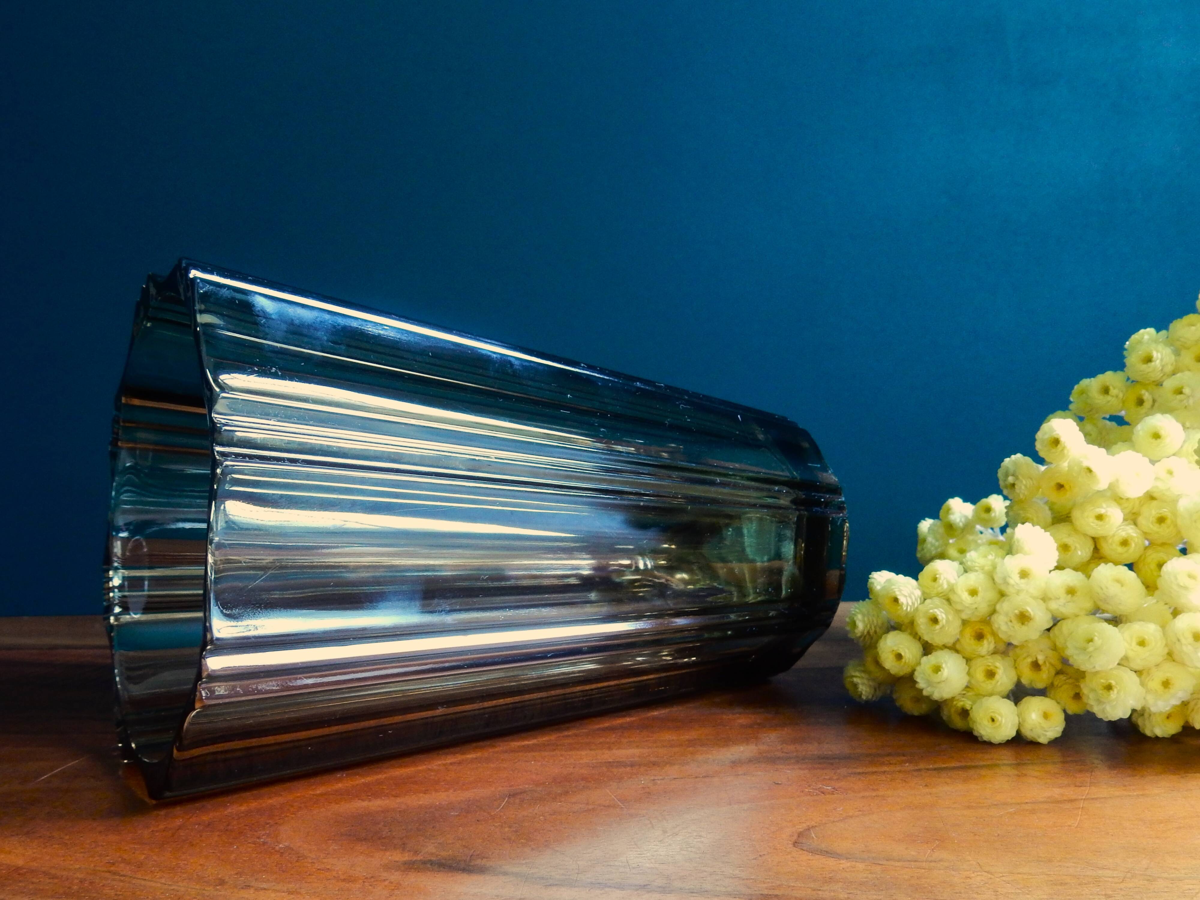 Smoked glass vase