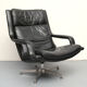 1970s leather swivel chair from geoffrey hartcourt for artifort