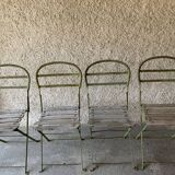 Set of 4 folding garden chairs