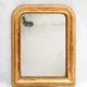 Set of two small French Louis-Philippe gilt red mirrors from the 19th century.