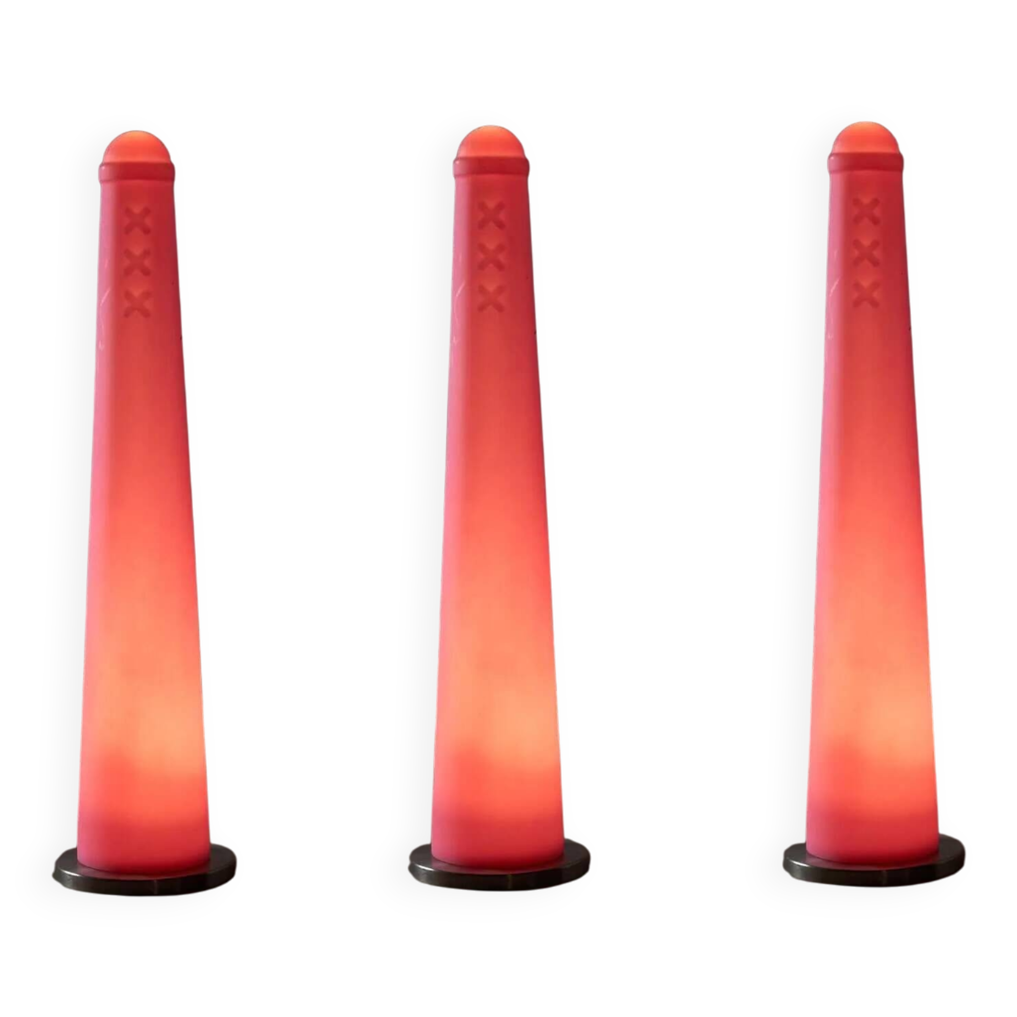 Amsterdamse Pole floor lamps in pink for Bijenkorf, 1990s
