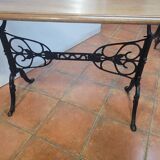 Bistro table cast iron base 112cms long