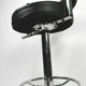 Bar stool black, eco-leather, Germany 90s