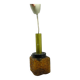 Ceiling lamp, modernism, brown glass, Polam, Poland, 1980s.