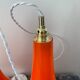 Set of three new electrified orange vintage pendant lamps