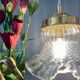 Baladeuse tulipe vintage XL en verre transparent