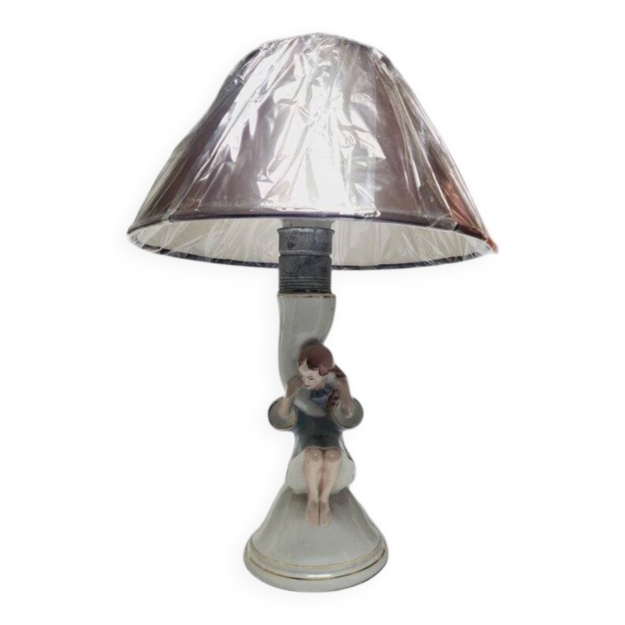 Art Deco bedside lamp by Ćmielów, Poland, 1950s