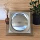 Space age 1970 vintage rotating cheese platter smoked glass chrome