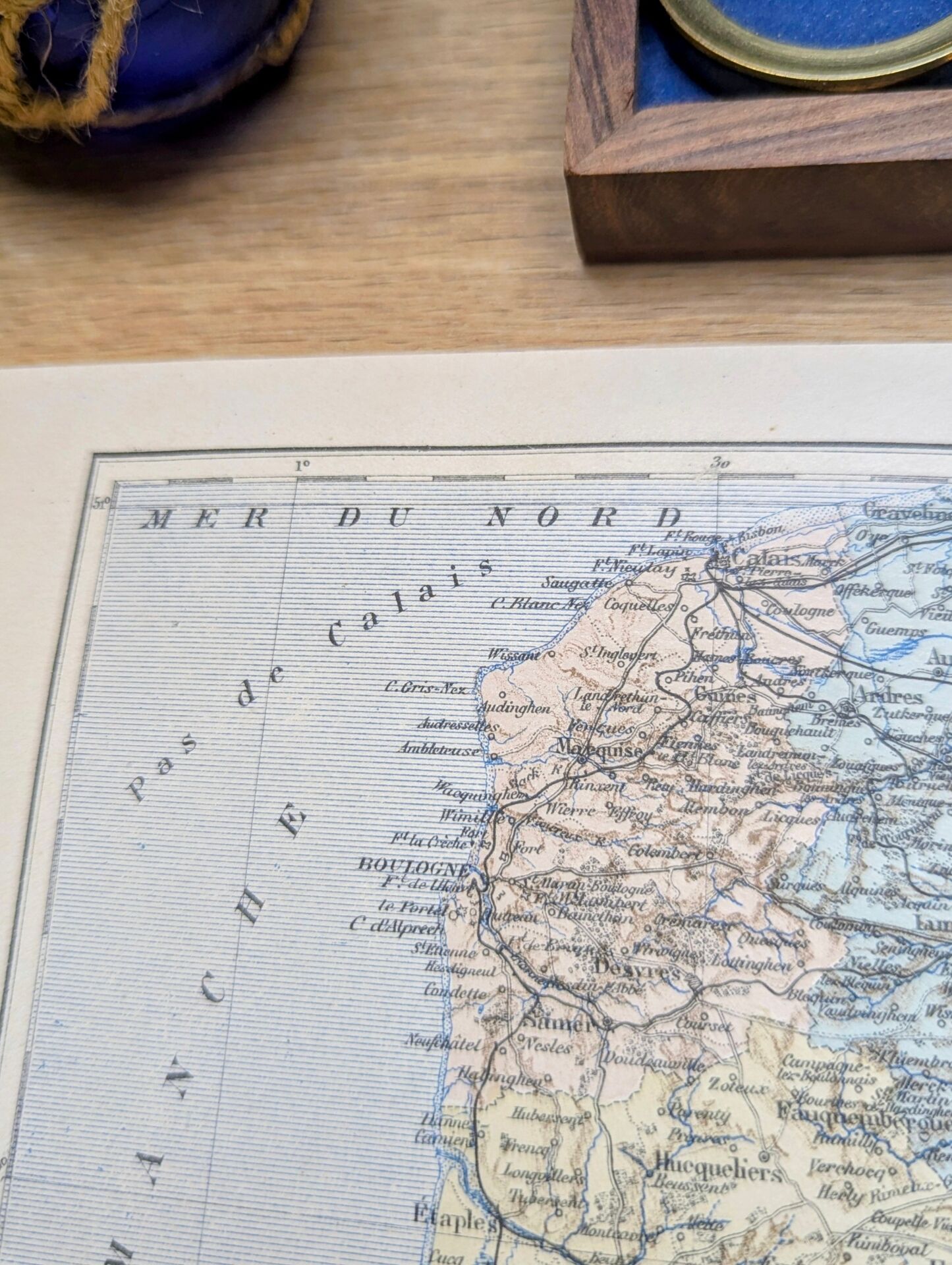 Carte du Pas-de-Calais, imprimée en 1889.