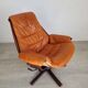Fauteuil lounge vintage Göte Mobler 1960 pivotant et inclinable