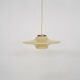 Mid-century modern yellow glass pendant light 1960's