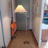 70s brass reading lamp with articulated arm Germany